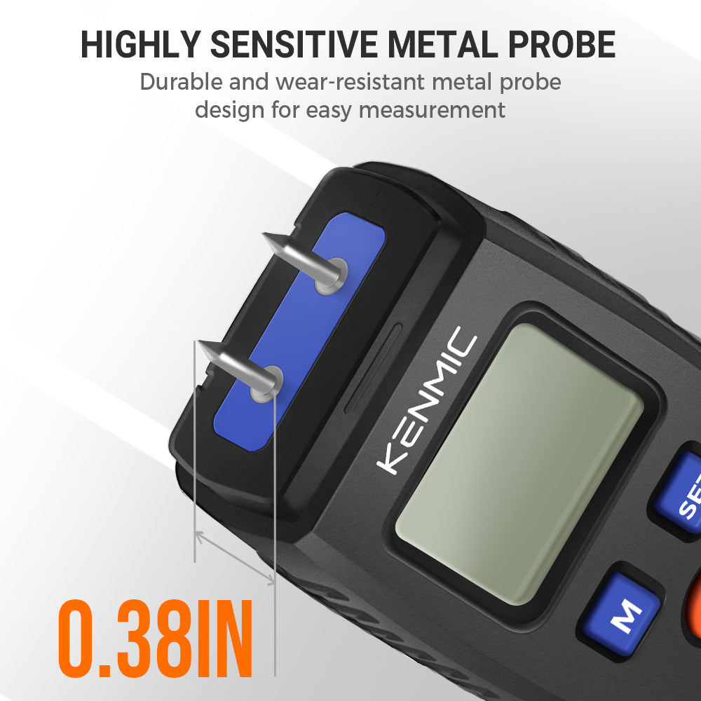 KENMIC K121 - Wood Moisture Meter, Portable Wood Moisture Detector
