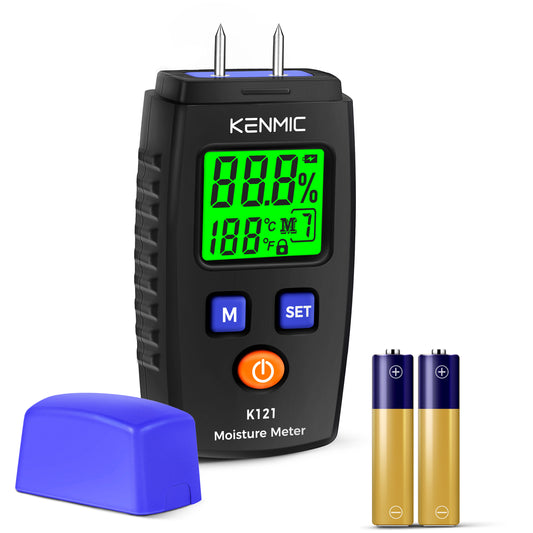 KENMIC K121 - Wood Moisture Meter, Portable Wood Moisture Detector
